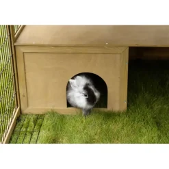 Parc extérieur en pin pour petits animaux avec abri* Sale