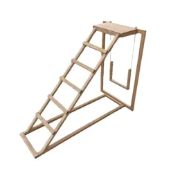 Perchoir poules en bois 1 échelle avec balançoire* Best