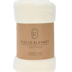 Plaid polaire crème 125x150 cm doux et confortable*