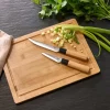 Planche à découper + 2 couteaux inox 3cr14 12,7cm et 7,6cm*Pradel France