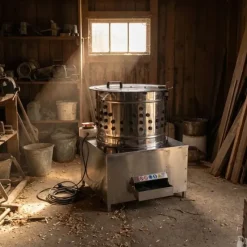 Plumeuse professionnelle Cylindra inox 144 doigts 0,75kW*River Systems