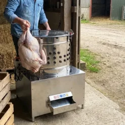 Plumeuse professionnelle Cylindra inox 144 doigts 0,75kW*River Systems