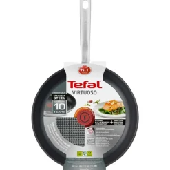Poêle Virtuoso 250° revêtement antiadhésif acier inox noir Ø30 cm*Tefal Online