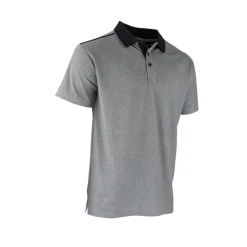 Polo Homme ® Gris Chiné - Manches Courtes - Col Chemise*LMA Hot