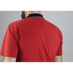 Polo Homme ® Rouge - Manches Courtes Col Chemise - Coton Polyester*LMA Outlet
