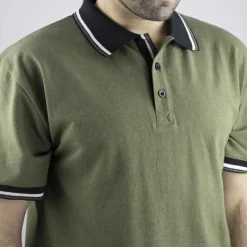 Polo manche courtes Lewis élégant coton polyester vert S à 3XL*LMA Discount
