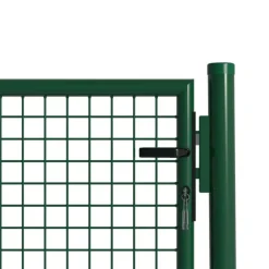 Portillon grillagé 1x1m maille 50mm vert avec serrure et poignées* New