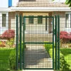 Portillon grillagé 1x1,5m maille 50mm vert avec serrure* Best