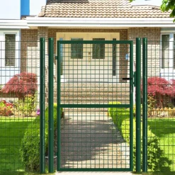Portillon grillagé 1x1,5m maille 50mm vert avec serrure* Best
