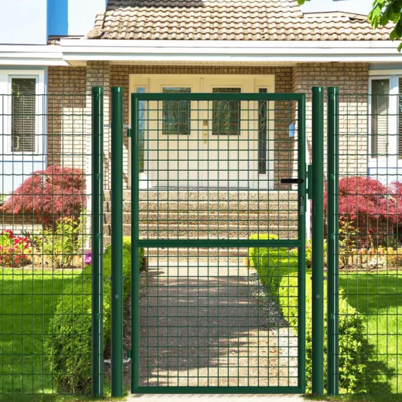 Portillon grillagé 1x1,5m maille 50mm vert avec serrure* Best