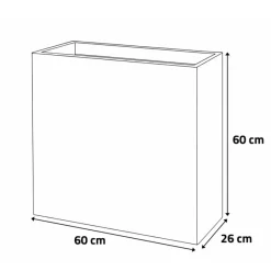 Pot de fleurs anthracite plastique 60 X 26 X 60 cm* Sale