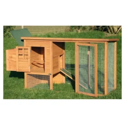 Poulailler bois 2 à 4 poules avec enclos Avibel 200 X 75 X 100 cm*