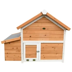 Poulailler bois 3 poules Confort toit plastique 112 x 77 x 92 cm*Ducatillon New