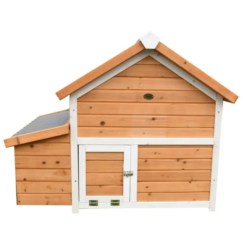 Poulailler bois 3 poules Confort toit plastique 112 x 77 x 92 cm*Ducatillon New