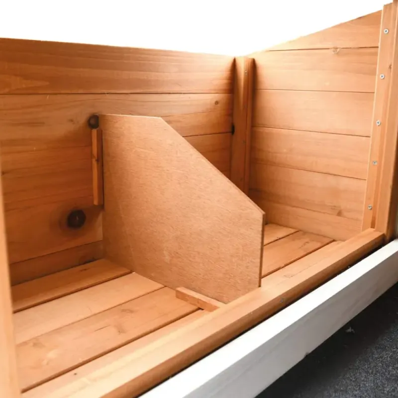 Poulailler bois 3 poules Confort toit plastique 112 x 77 x 92 cm*Ducatillon New