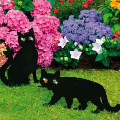 Épouvantails chats pour potager lot de 2* Outlet