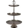 Présentoir 3 étages inox argent | Service tapas, desserts, biscuits* Clearance