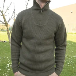 Pull col camionneur kaki Lorry taille S à 3XL* Outlet