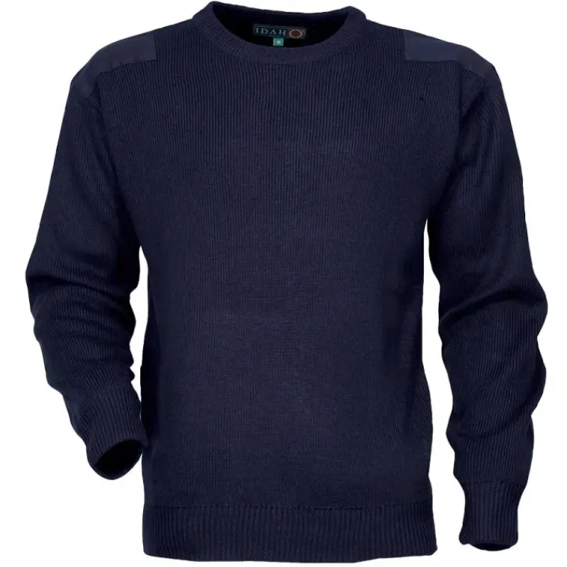 Pull Commando Marine 100% Acrylique Col Rond Renforts Épaules* Outlet