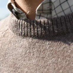 Pull Roanne col rond brun* Hot