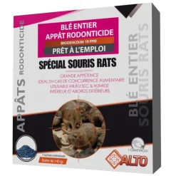 Raticide / souricide ALTO blé brodifacum 140g*Cibles Alto Sale