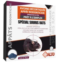 Raticide / souricide avoine 140g brodifacoum ou difénacoum* Discount
