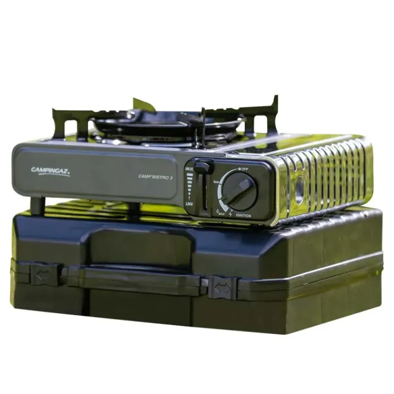 Réchaud à gaz portable Camp'Bistro 3 allumage Piezo 2200W 28x12cm* Outlet