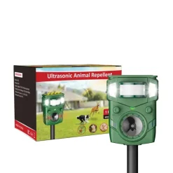 Répulsif Électronique à Ultrasons et Flash Anti-Nuisibles - Portée 8m - Solaire/USB* Sale
