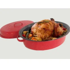 Rôtissoire rouge grand modèle 37x26,5x11,5cm 4L vapeur auto* Discount