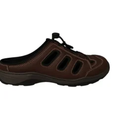 Sabots Homme Marron en Cuir à Attache Rapide - Dugi*Ayoka Clearance