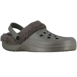 Sabots plastique fourrés gris - Chaussures confort hiver* Clearance