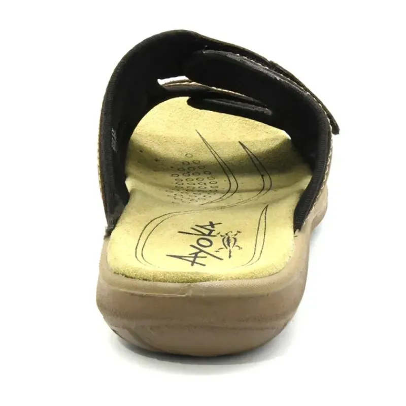 Sandales Dixit confort à scratch cuir lycra marron 40 à 46*Ayoka Hot