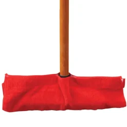 Serpillères pour balai en microfibre bleues et rouges Lot de 4* Discount