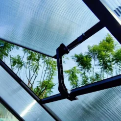 Serre de jardin en aluminium et polycarbonate 3,13 m² - 177x177x192* Hot