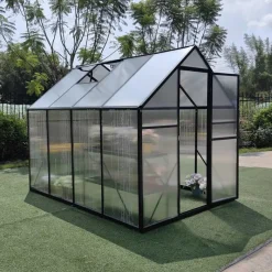 Serre de jardin en aluminium et polycarbonate 4,16 m² - 235x177x192 cm* Online
