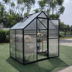 Serre de jardin en aluminium et polycarbonate 2,11 m² - 119x177x192cm -* Online