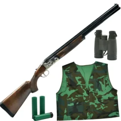 Set de chasse pour enfant - jumelles fusil cartouches gilet camo* Discount