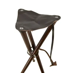 Siège de battue en frêne avec assise croute de cuir de buffle hauteur 80cm* New