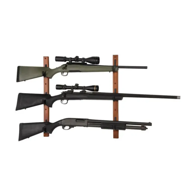 Support mural pour 3 armes en bois et acier - 315.0650* Clearance