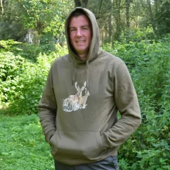 Sweat à capuche kaki grands animaux ®*Bartavel Sale