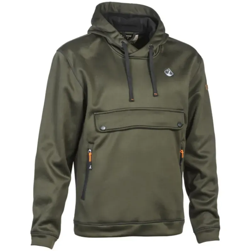 Sweat à capuche kaki doublé polaire*Percussion