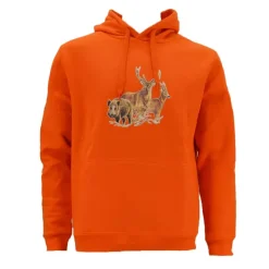 Sweat à capuche orange grands animaux ®*Bartavel Discount