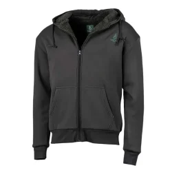 Sweat à capuche zippé vert polaire 100% polyester*Treeland New