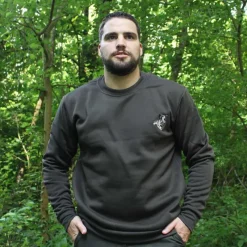 Sweat brodé sanglier vert*Treeland New