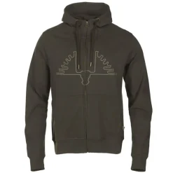 Sweat capuche Ultra full zip coton sérigraphié vert kaki S à 2XL*Swedteam Sale