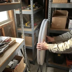 Table de bar ronde blanche Diamètre 80 cm - Hauteur 80 cm - Pliable* Discount