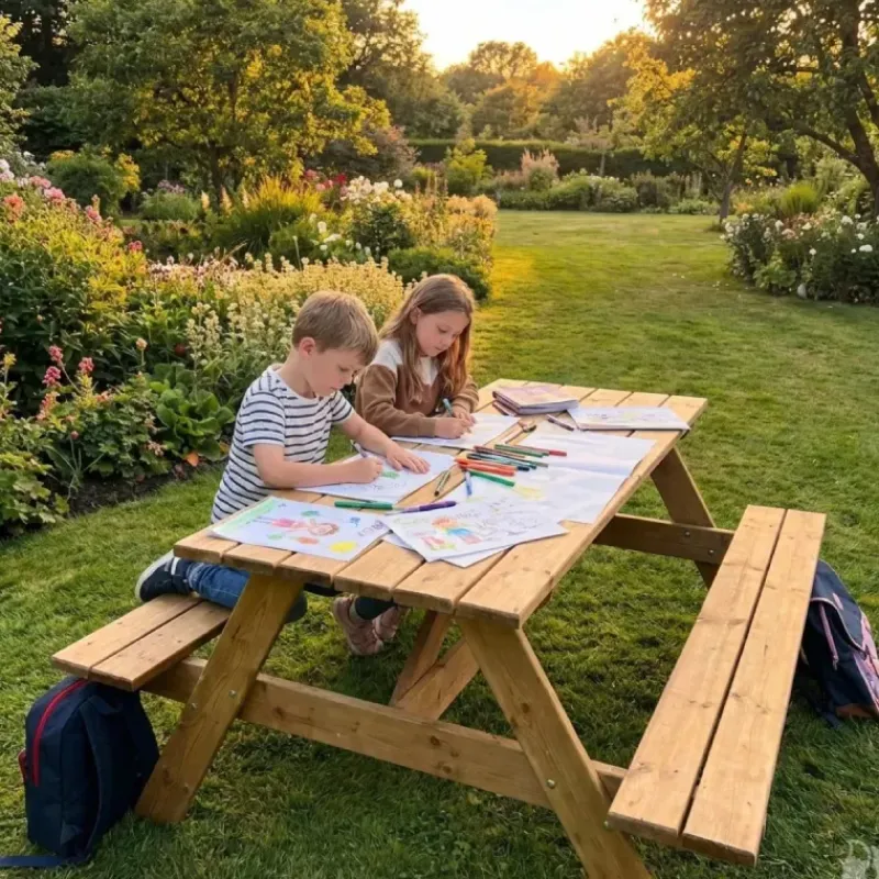 Table pique-nique en bois traité autoclave 160 cm* Discount