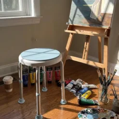 Tabouret pivotant moderne siège d'appoint rotatif compact* New