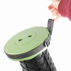 Tabouret télescopique kaki et noir réglable en hauteur de 6 à 45 cm* Outlet