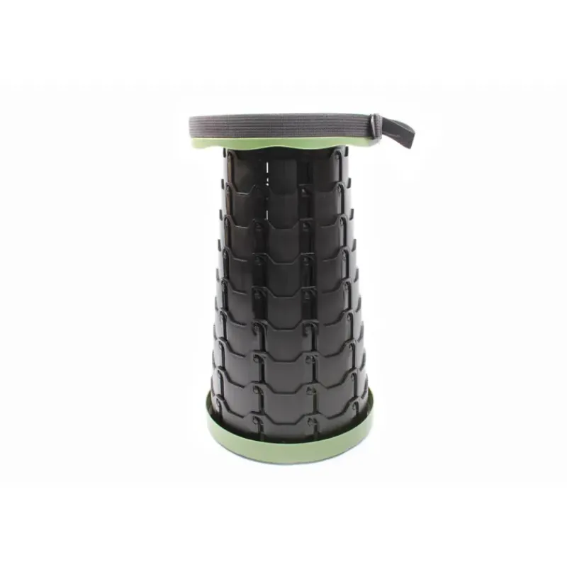 Tabouret télescopique kaki et noir réglable en hauteur de 6 à 45 cm* Outlet